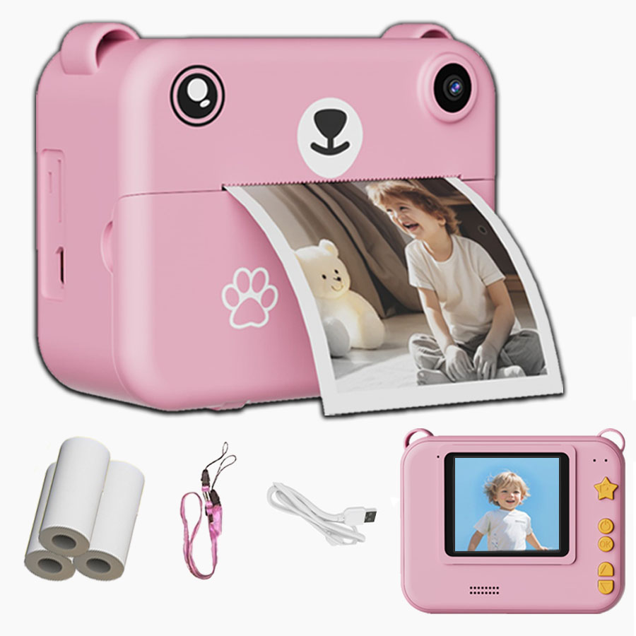 Kids Education Video - Crianças câmera digital fotografia impressão instantânea