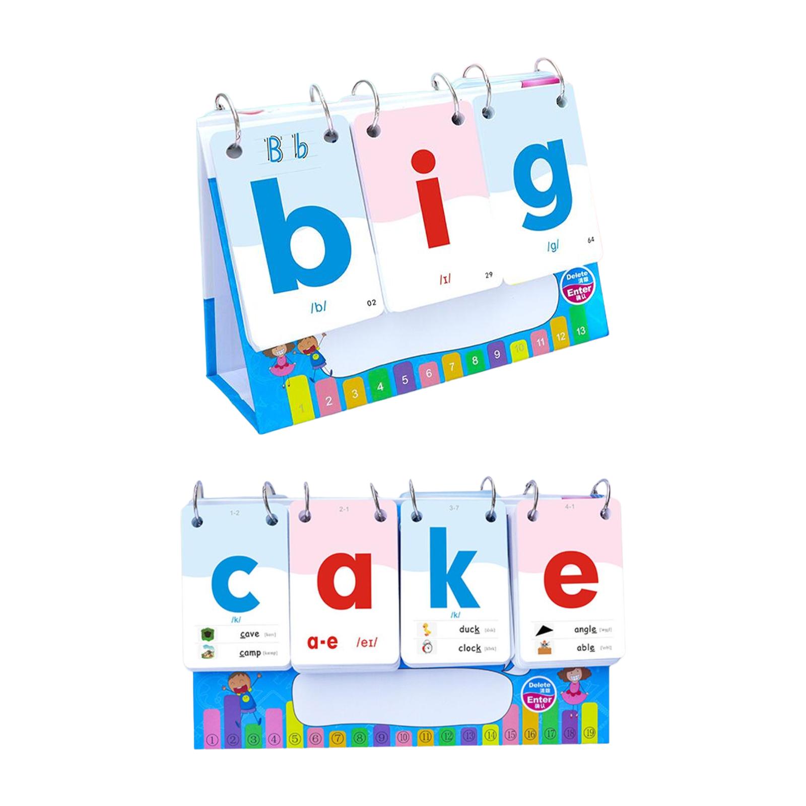 Phonics Card Game - Toddler Phonics Alfabeto Flashcards Palavra Ortografia