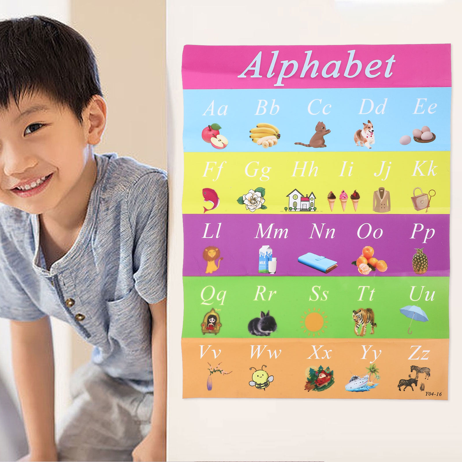 Pôster autoadesivo de alfabeto - Kids Education Charts avaliação e preço