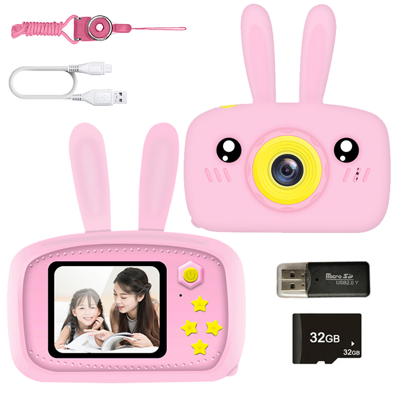 New Mini Cartoon Rabbit Camera - Kids Education Video avaliação e preço
