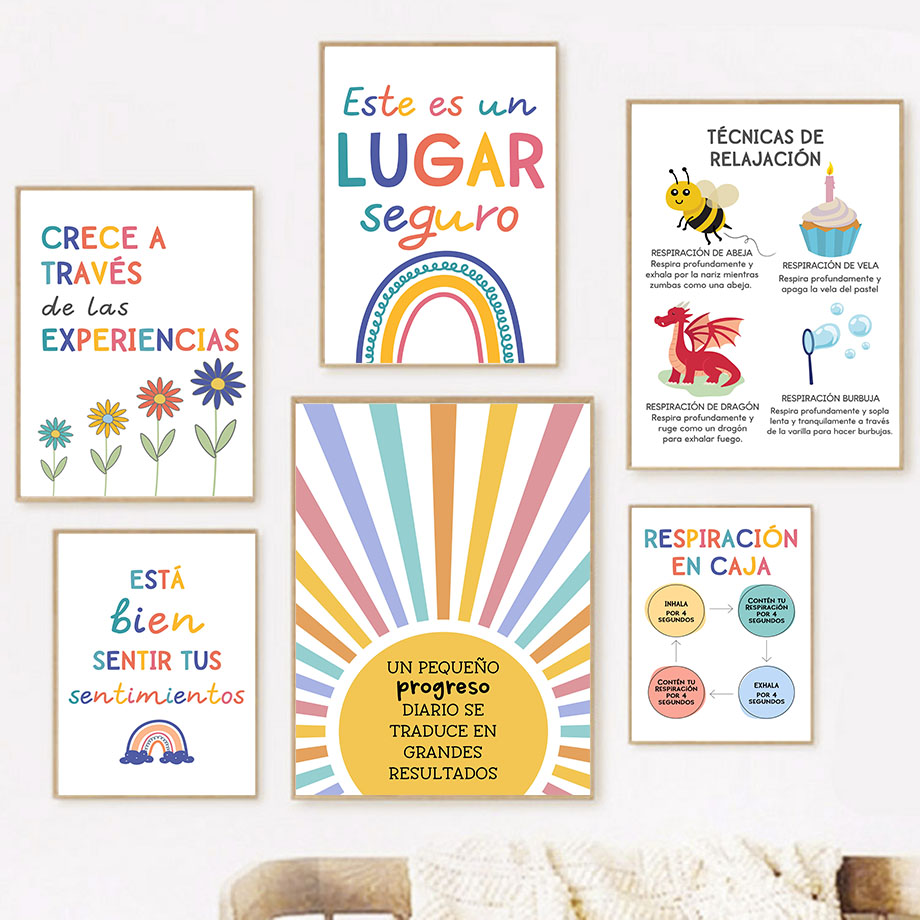 Educação espanhola lema arco-í - Kids Education Picture avaliação e preço