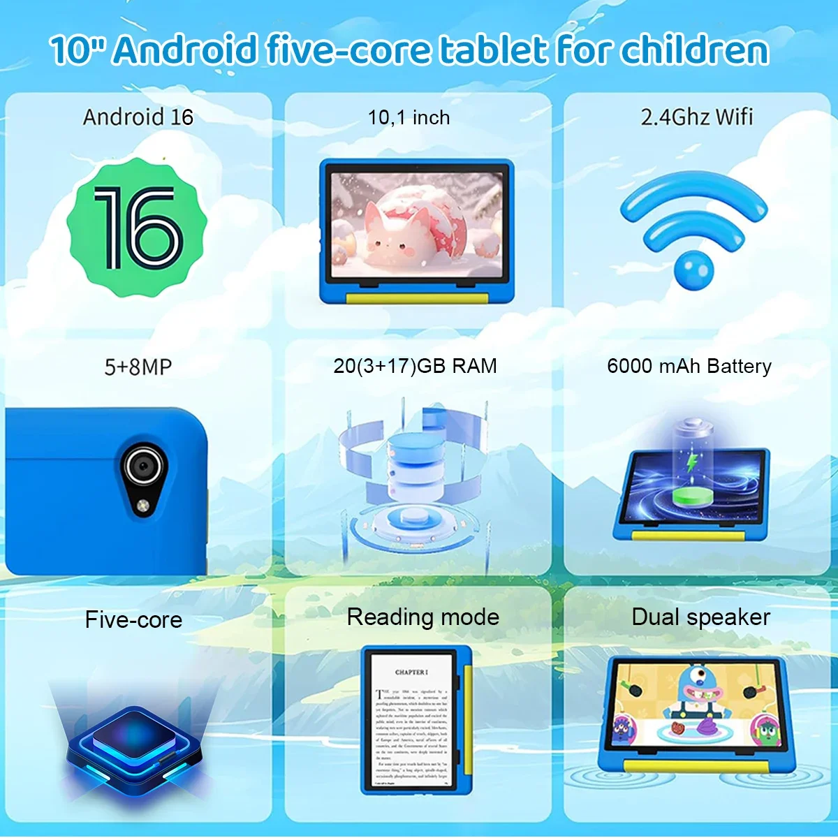 Novo Tablet Infantil Android 1 - Kids Education Tablets avaliação e preço